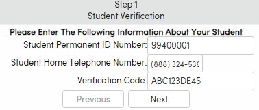 Student Verification Info